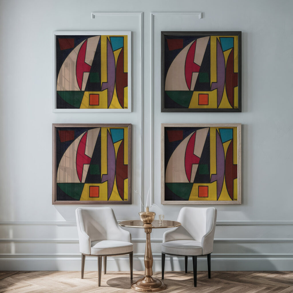 Opera Terza 1952 Atanasio Soldati framed posters mockup