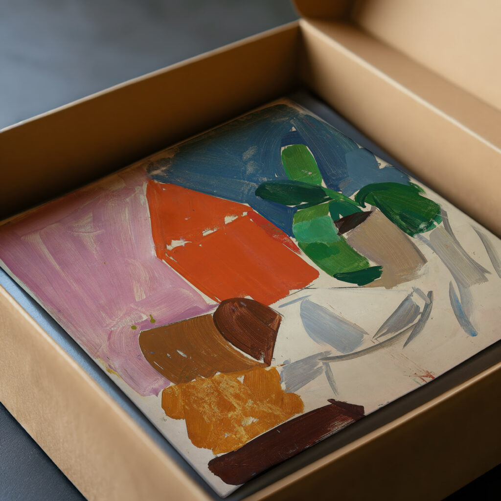 Opstilling med potteplante Edvard Weie video mockup