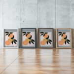 Oranges 3x4 framed posters mockup