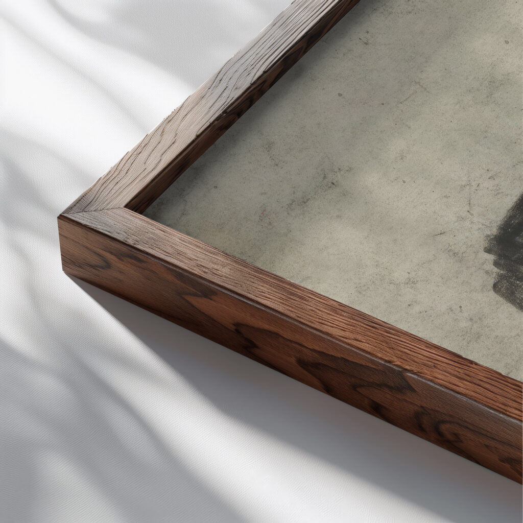 Orchidee 1874 Carel Adolph Lion Cachet close up dark wood mockup