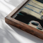 Orgelspieler 1928 Ernst Ludwig Kirchner close up dark wood mockup