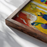 Oriental 1909 Wassily Kandinsky close up dark wood mockup