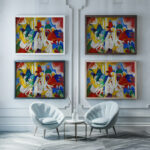 Oriental 1909 Wassily Kandinsky framed posters mockup