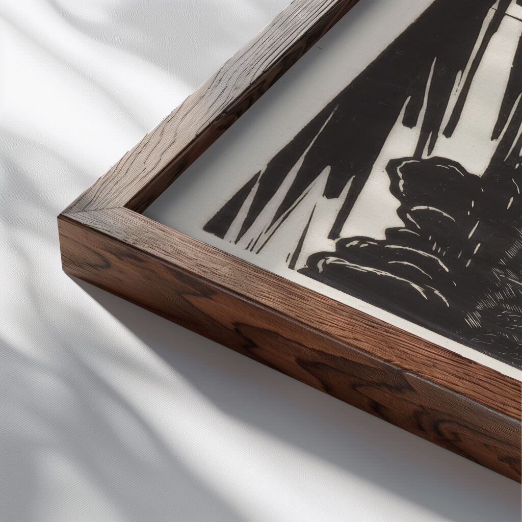 Orkaan 1921 Johannes Frederik Engelbert ten Klooster close up dark wood mockup