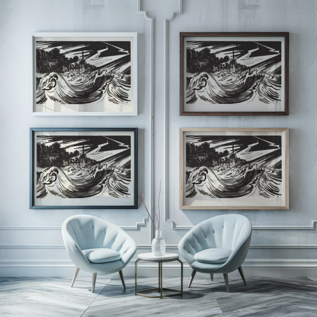 Orkaan 1921 Johannes Frederik Engelbert ten Klooster framed posters mockup