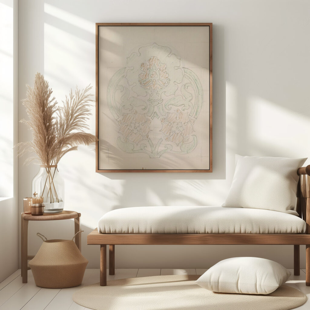 Ornament met floraal motief 1916 Reijer Stolk 5 mockup