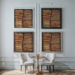 Ornament mit parallelen Linien 1918 Egon Schiele framed posters mockup