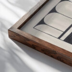 Ornament van schubben 1878 Samuel Jessurun de Mesquita close up dark wood mockup