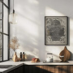 Ornamentaal ontwerp met namen van bedrijven 1874 Carel Adolph Lion Cachet 6 mockup