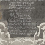 Ornamentaal ontwerp met namen van bedrijven 1874 Carel Adolph Lion Cachet 8 mockup