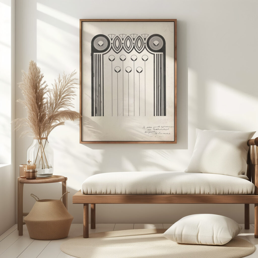 Ornamentale boekdrukstempel voor een boekband 1878 Samuel Jessurun de Mesquita 5 mockup