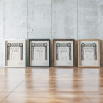 Ornamentale boekdrukstempel voor een boekband 1878 Samuel Jessurun de Mesquita framed posters mockup