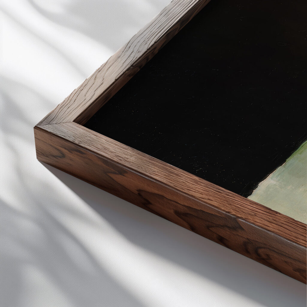 Orphan 1943 Ole Kandelin close up dark wood mockup