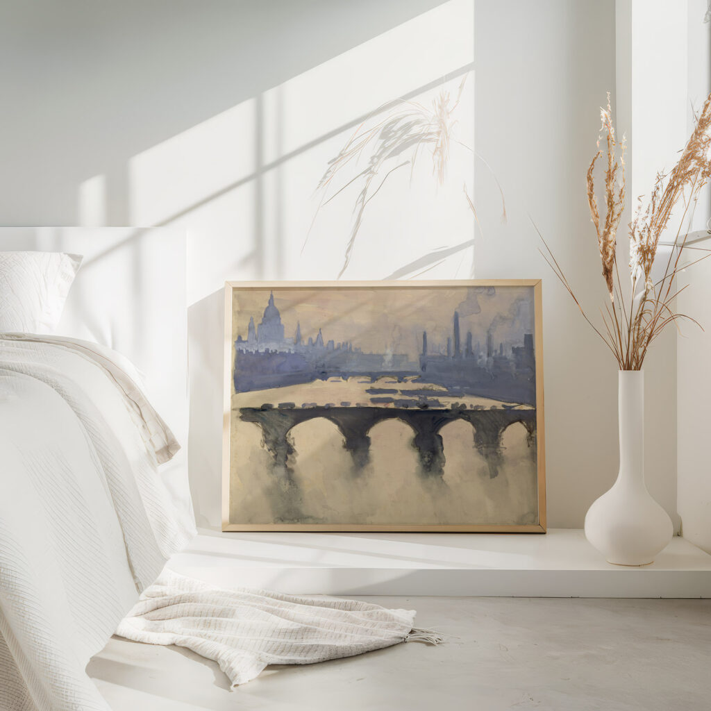 Out of my London window dome and spires and chimneys mist and smoke 1890 Joseph Pennell 4 mockup