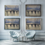 Out of my London window dome and spires and chimneys mist and smoke 1890 Joseph Pennell framed posters mockup