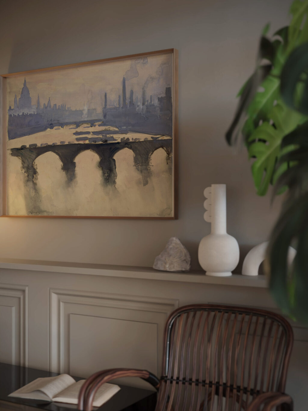 Out of my London window dome and spires and chimneys mist and smoke 1890 Joseph Pennell video mockup