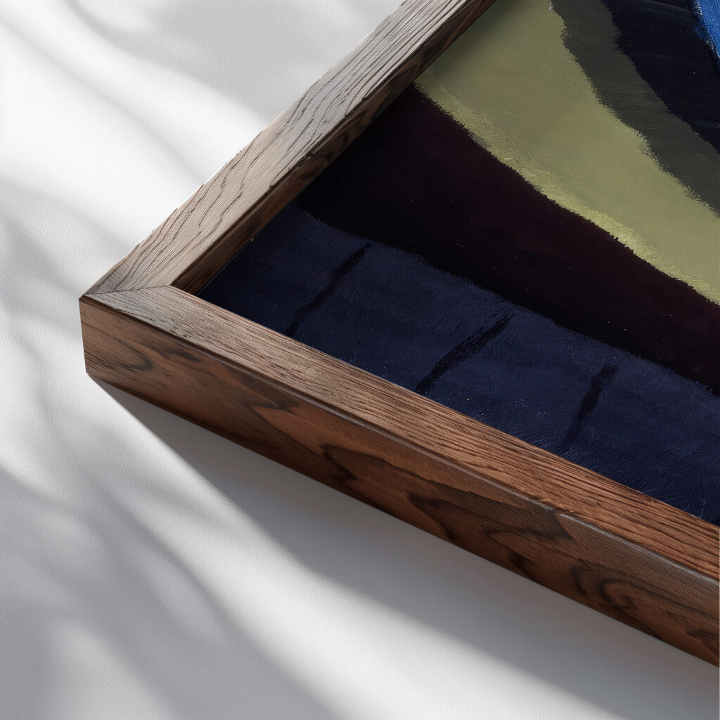 Out the Window 1939 Arthur Dove close up dark wood mockup