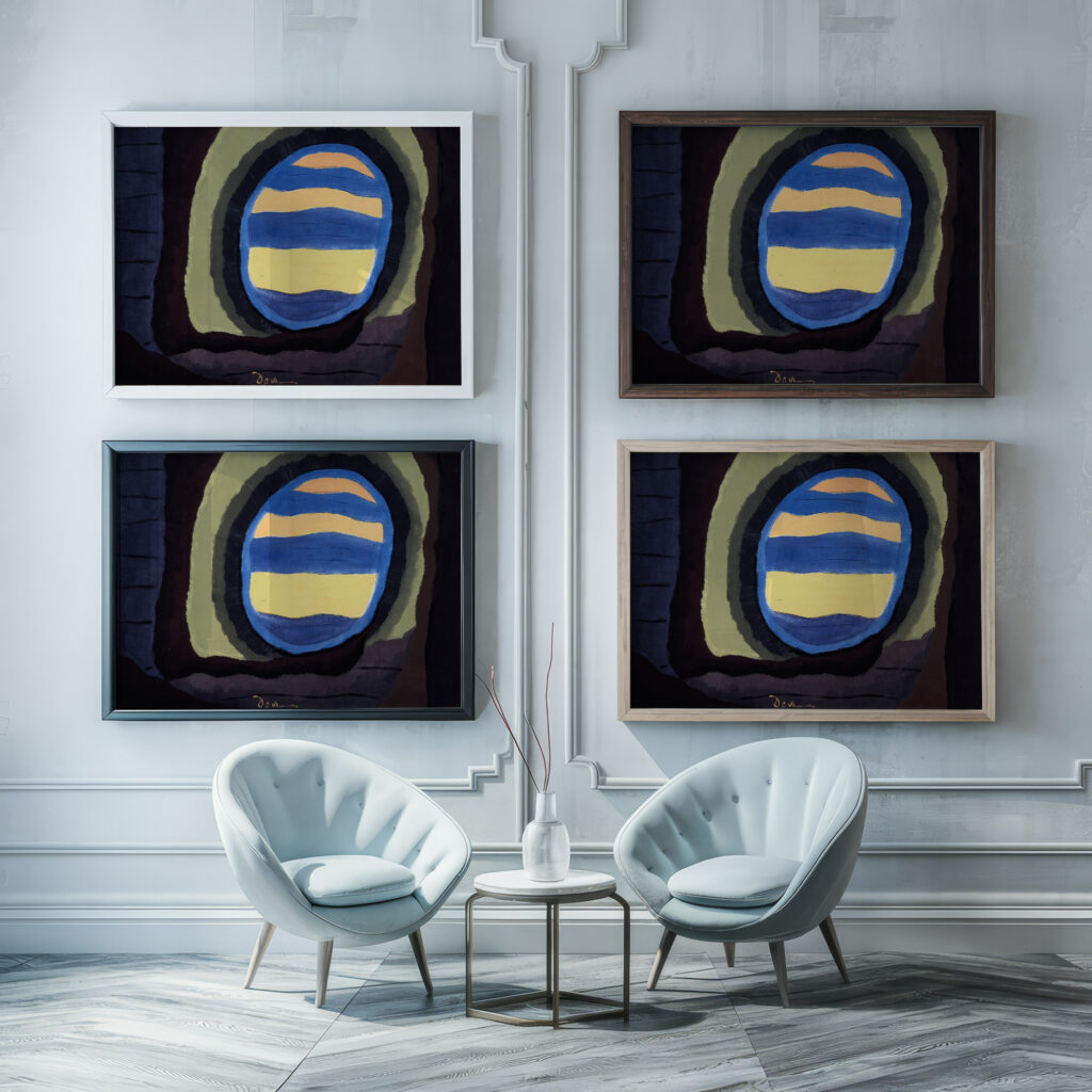 Out the Window 1939 Arthur Dove framed posters mockup