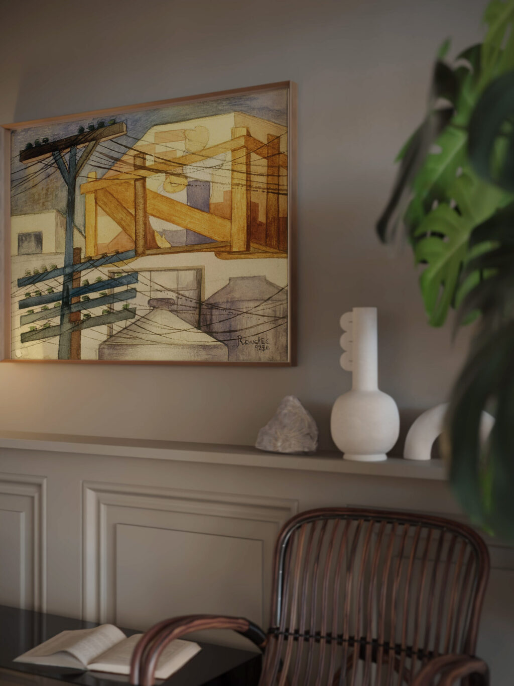 Outdoor Scaffolding 1928 Fermin Revueltas video mockup