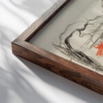 Outline 1930 Henry Ericsson close up dark wood mockup