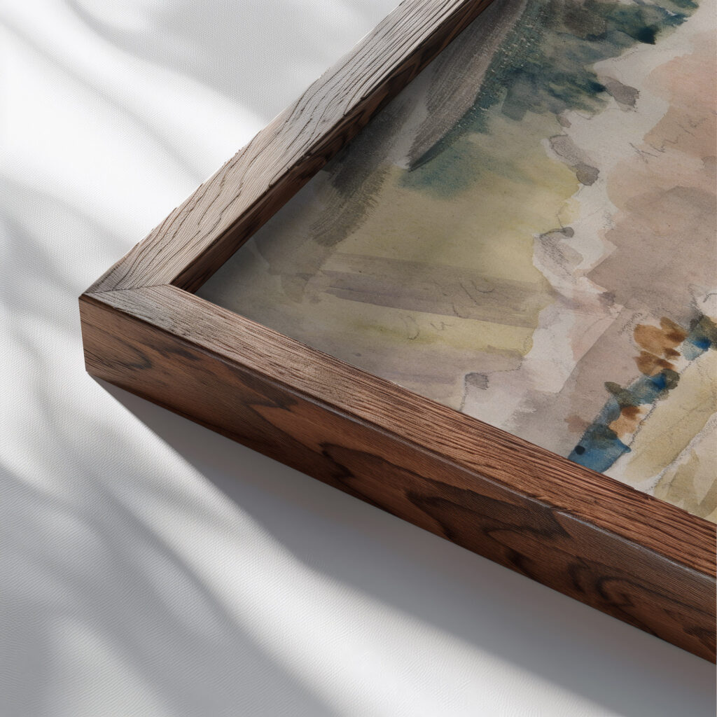 Oxfordshire Landscape 1944 Paul Nash close up dark wood mockup