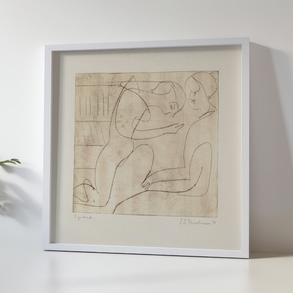 Paar in der Bibliothek 1930 Ernst Ludwig Kirchner 5 mockup