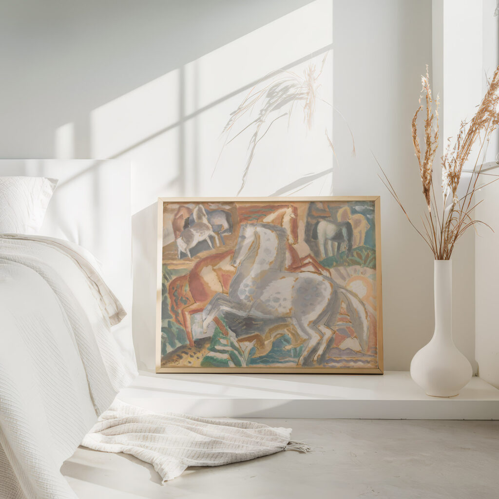 Paarden in landschap 1928 Leo Gestel 4 mockup