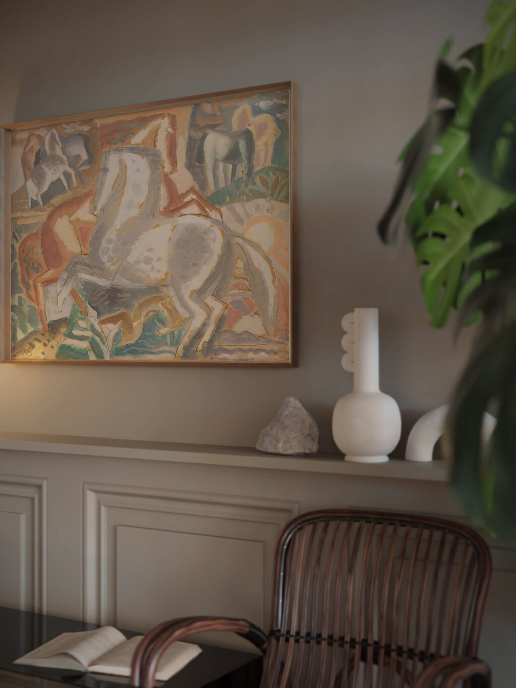 Paarden in landschap 1928 Leo Gestel video mockup