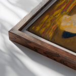 Paikese suudlus 1917 Oskar Kallis close up dark wood mockup