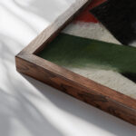 Painterly Architectonics 1918 Lyubov Popova close up dark wood mockup