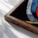 Painting No. 46 between 1914 and 1915 Marsden Hartley close up dark wood mockup