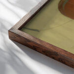 Painting VIII Mechanical Abstraction 1916 Morton Livingston Schamberg close up dark wood mockup