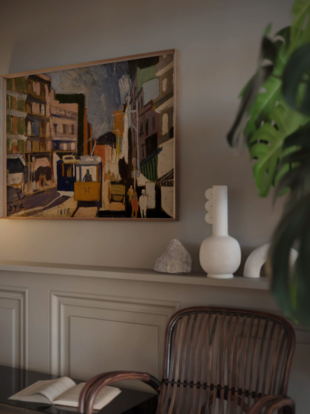 Paisaje de ciudad 1918 Joaquin Torres Garcia video mockup