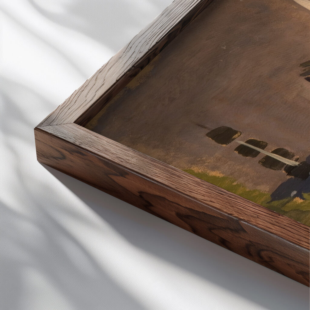 Paisaje de playa 1924 Joaquin Torres Garcia close up dark wood mockup