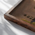 Paisaje de playa 1924 Joaquin Torres Garcia close up dark wood mockup