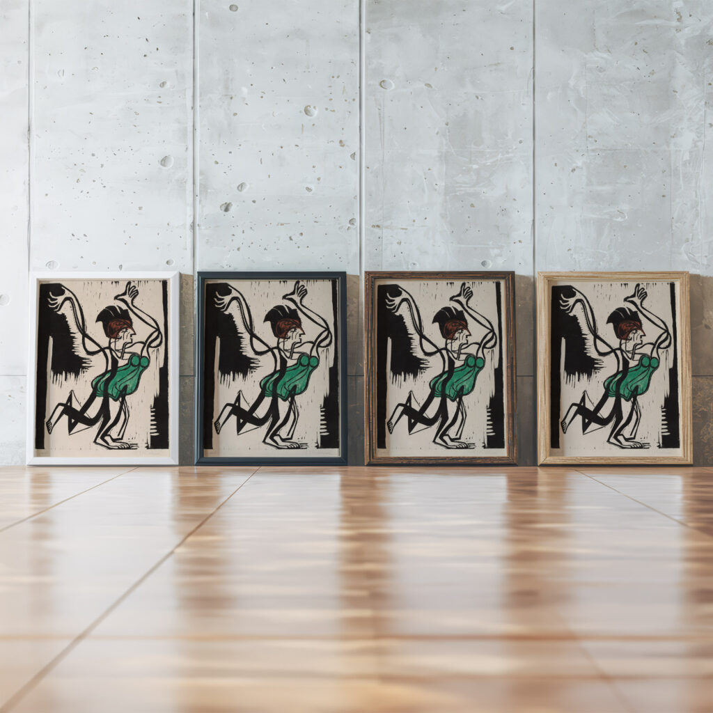 Palucca 1930 Ernst Ludwig Kirchner framed posters mockup