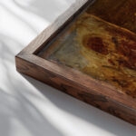 Panneau de six etudes de chariot 1843 1844 Felix Ziem close up dark wood mockup