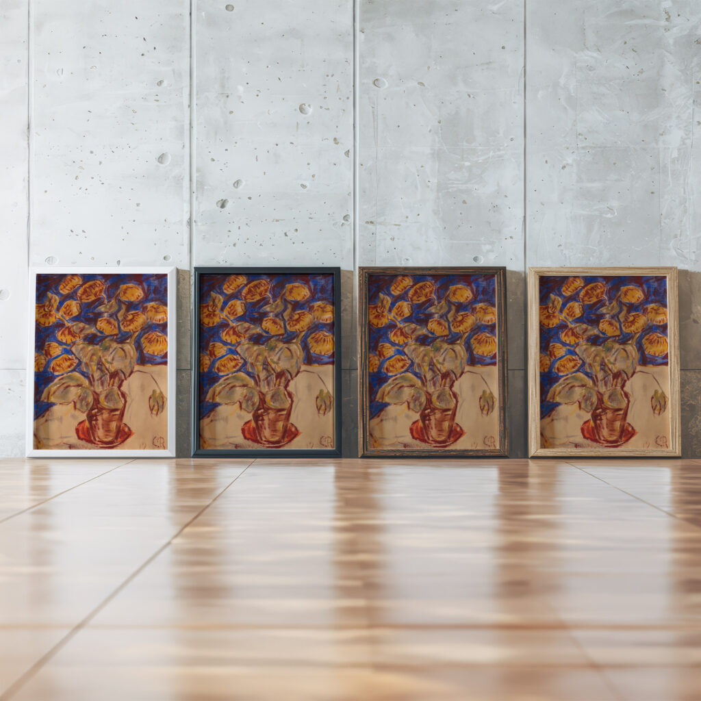 Pantoffelblume 1919 Christian Rohlfs framed posters mockup