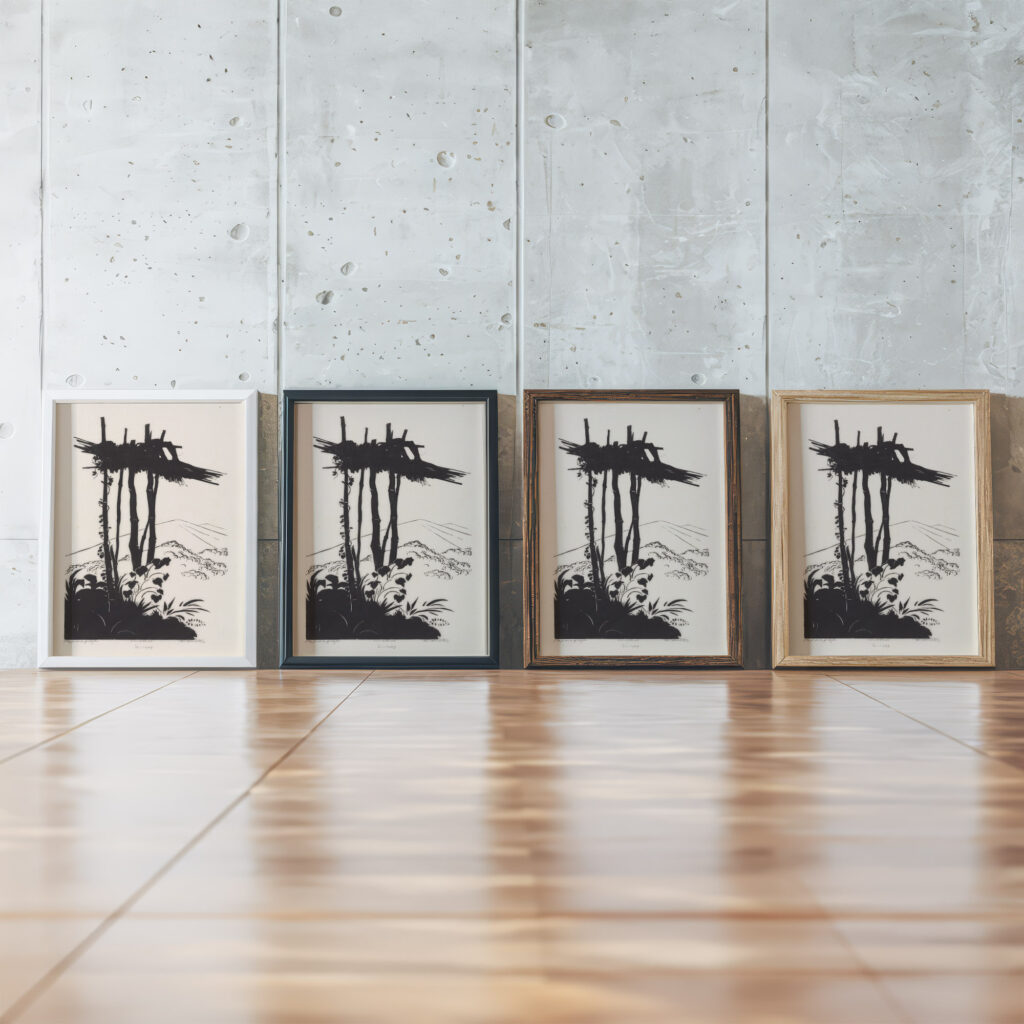 Papoeagraf 1930 Johannes Frederik Engelbert ten Klooster framed posters mockup