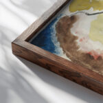 Paradies 1911 Wassily Kandinsky close up dark wood mockup