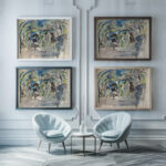 Parc a la Havanne 1917 Jules Pascin framed posters mockup