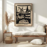 Paris Eiffelturm mit Seinebrucke 1912 Hermann Stenner 5 mockup