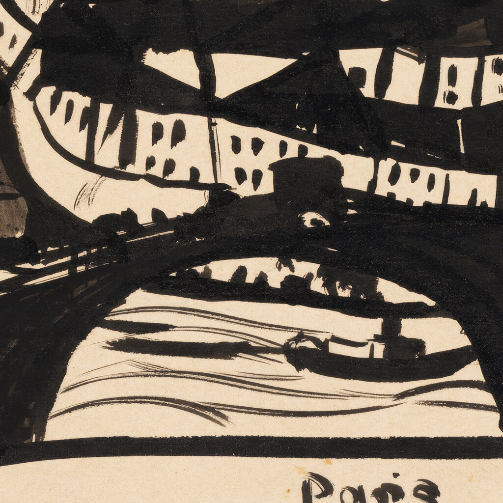 Paris Eiffelturm mit Seinebrucke 1912 Hermann Stenner 8 mockup