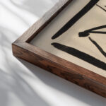 Paris Eiffelturm mit Seinebrucke 1912 Hermann Stenner close up dark wood mockup