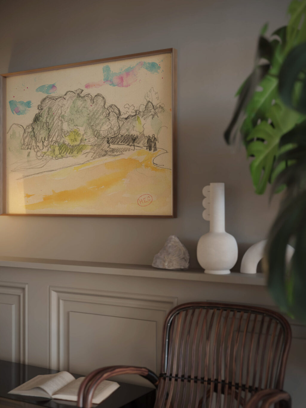 Paris promenade au bois de Boulogne Henri Edmond Cross video mockup