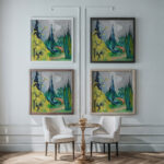 Park Dilborn 1925 1930 Heinrich Nauen framed posters mockup