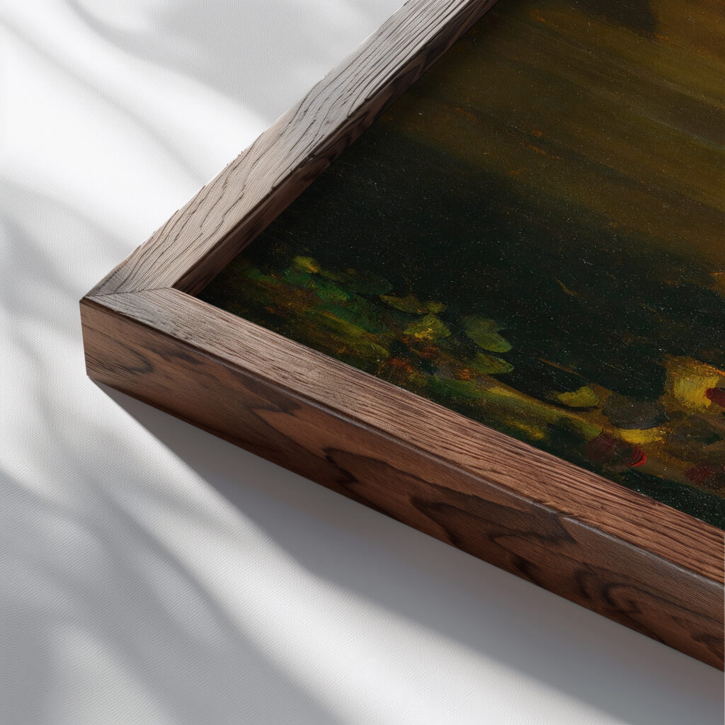 Park Von St. Cloud Eingang Park Of St. Cloud Entrance 1906 Wassily Kandinsky close up dark wood mockup