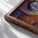 Party in the Studio 1925 Hermann Scherer close up dark wood mockup