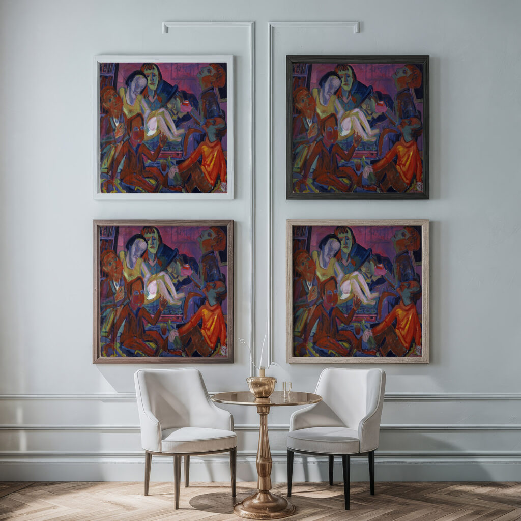 Party in the Studio 1925 Hermann Scherer framed posters mockup