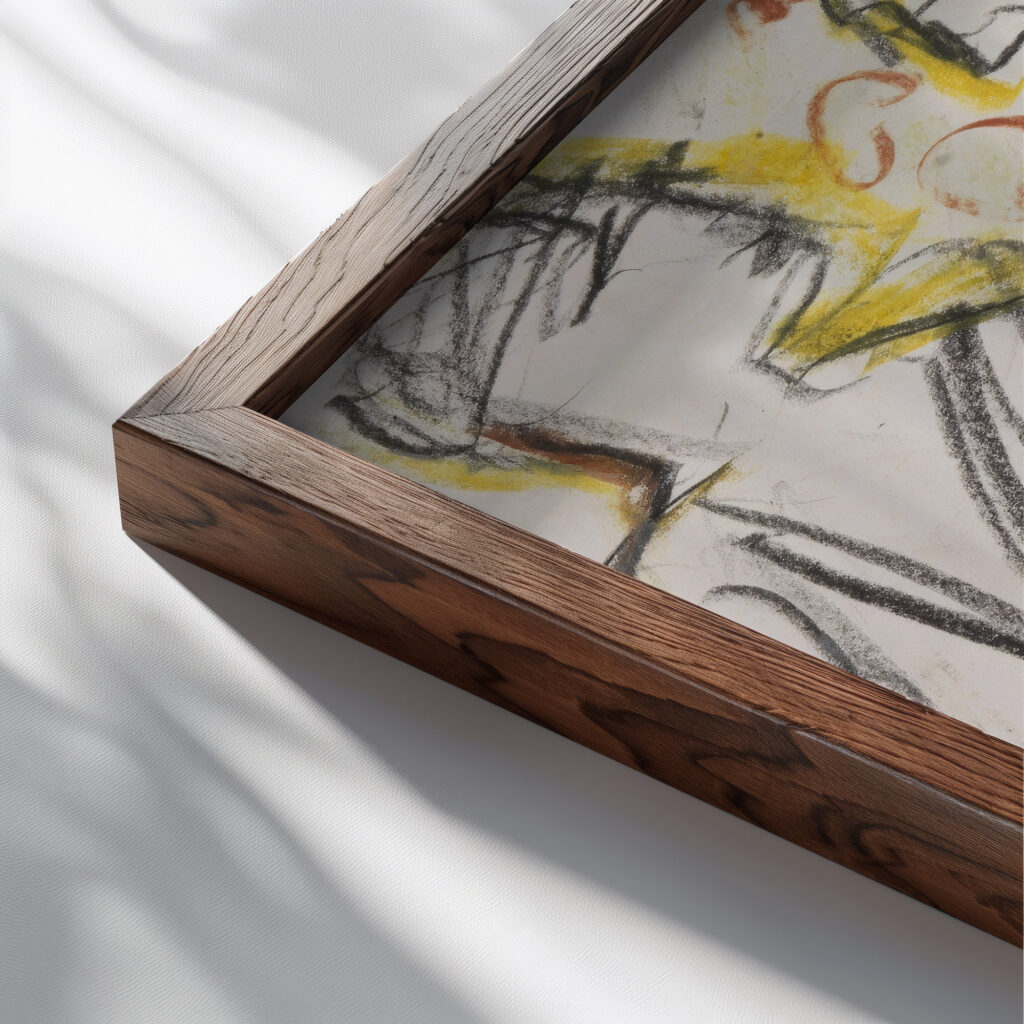 Passanten auf der Strase 1926 Ernst Ludwig Kirchner close up dark wood mockup